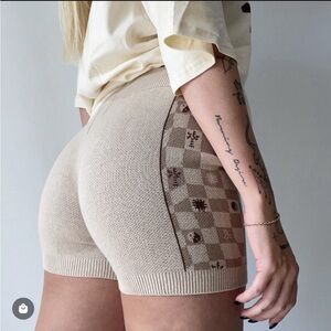 NWT checkered yin yang organic cotton shorts